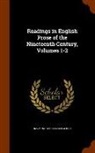 Raymond Macdonald Alden - Readings in English Prose of the Nineteenth Century, Volumes 1-2