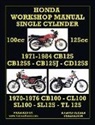 Floyd Clymer, Velocepress - HONDA 100cc & 125cc SINGLE CYLINDER 1970-1984 WORKSHOP MANUAL