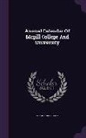 Mcgill University - Annual Calendar Of Mcgill College And University