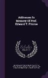 Washington George Washington University, Ya Pamphlet Collection (Library of Congr - Addresses In Memory Of Prof. Edward T. Fristoe