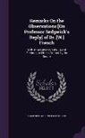 William French, Adam Sedgwick - Remarks on the Observations [On Professor Sedgwick's Reply] of Dr. [W.] French: With an Argument on the Law of Elections to Offices Created by the Sen