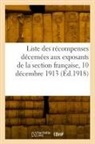 Collectif, Exposition Internationale - Liste des recompenses decernees