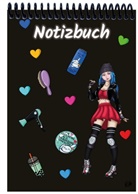 E&amp;Z Verlag GmbH - A 5 Notizblock Manga Enora, schwarz, kariert