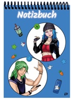 E&amp;Z Verlag GmbH - A 4 Notizblock Manga Quinn und Enora, blau, kariert