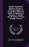 Carlo Gozzi, Friedrich Schiller, Gotthold Ephraim Leasing - Schillers Sämmtliche Schriften. Historisch-kritische Ausgabe. Im Verein Mit A. Ellissen, R. Köhler, W. Müldener, H. Oesterley, H. Sauppe Und W. Vollme