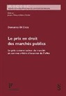 Domenico Di Cicco - Le prix en droit des marchés publics