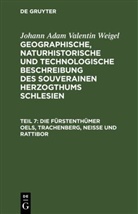 Johann Adam Valentin Weigel - Johann Adam Valentin Weigel: Geographische, naturhistorische und technologische Beschreibung des souverainen Herzogthums Schlesien - Teil 7: Die Fürstenthümer Oels, Trachenberg, Neiße und Rattibor