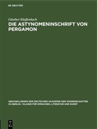 Günther Klaffenbach - Die Astynomeninschrift von Pergamon