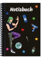 E&amp;Z Verlag GmbH - A 4 Notizbuch Manga Quinn, schwarz, liniert