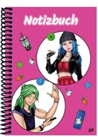 E&amp;Z Verlag GmbH - A 4 Notizbuch Manga Quinn und Enora, pink, kariert