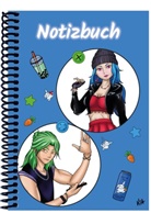 E&amp;Z Verlag GmbH - A 5 Notizbuch Manga Quinn und Enora, blau, blanko