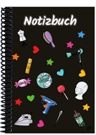 E&amp;Z Verlag GmbH - A 4 Notizbuch Manga Items, schwarz, liniert