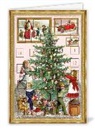 Doppelkarte. Adventskalenderkarte - Weihnachten / blanko