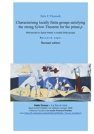 Dipl. -Math. Felix Flemisch, Dipl.-Math. Felix Flemisch - Characterising locally finite groups satisfying the strong Sylow Theorem for the prime p