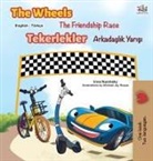 Kidkiddos Books, Inna Nusinsky - The Wheels -The Friendship Race (English Turkish Bilingual Book)