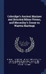 J. M. Buchan, Samuel Taylor Coleridge, Thomas Babington Macaulay Bar Macaulay - Coleridge's Ancient Mariner and Selected Minor Poems, and Macaulay's Essay on Warren Hastings