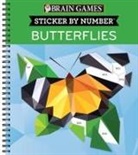 Brain Games, New Seasons, Publications International Ltd - Brain Games - Sticker by Number: Butterflies (28 Images to Sticker)