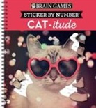 Brain Games, New Seasons, Publications International Ltd - Brain Games - Sticker by Number: Cat-Itude