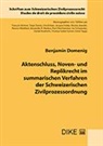 Benjamin Domenig - Aktenschluss, Noven- und Replikrecht im summarischen Verfahren der Schweizerischen Zivilprozessordnung