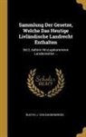 Gustav J. von Buddenbrock - Sammlung Der Gesetze, Welche Das Heutige Livländische Landrecht Enthalten: Bd.2, Aeltere Hinzugekommene Landesrechte