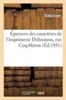 Dubuisson - Epreuves des caracteres de l