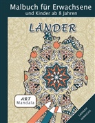 Sannah Hinrichs - Mandala Art Malbuch für Erwachsene und Kinder ab 8 Jahren - Länder