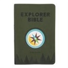 Csb Bibles By Holman - CSB Explorer Bible for Kids, Olive Compass Leathertouch