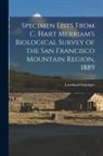 Leonhard Stejneger - Specimen Lists From C. Hart Merriam's Biological Survey of the San Francisco Mountain Region, 1889