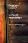 Stephen Hetherington, Stephen (University of New South Wal Hetherington, Hetherington Stephen - Defining Knowledge