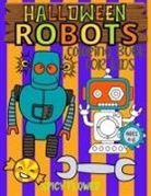 Spicy Flower - Halloween Robots coloring book for kids ages 4-8