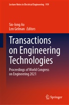Sio-Iong Ao, Gelman, Len Gelman - Transactions on Engineering Technologies