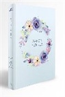 Reina Valera Revisada 1960 - Biblia RVR 1960 letra grande, manual, tapa dura con nombres de Dios, flores azul / Spanish Bible RVR 1960 Handy Size, LP, HC with Names of God, blue flowers