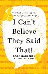 Boze Hadleigh, Boze Hadleigh - I Can''t Believe They Said That!