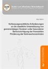Kay Görner - Verfassungsrechtliche Anforderungen an die staatliche Unterstützung von gemeinnützigen Vereinen unter besonderer Berücksichtigung der finanziellen Förderung der Verbraucherzentralen