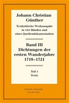 Johann Christian Günther, Reiner Bölhoff - Johann Christian Günther: Textkritische Werkausgabe - Band III: Dichtungen der ersten Wanderjahre 1719-1721