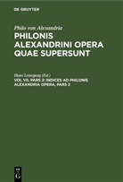 Philo von Alexandria, Hans Leisegang - Philo von Alexandria: Philonis Alexandrini opera quae supersunt - Vol VII, Pars 2: Indices ad Philonis Alexandrini opera, Pars 2