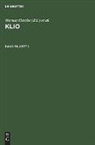 Rigobert Günther, Werner Hartke, Johannes Irmscher, Heinz Kreißig, Wolfgang Seyfarth - Klio - Band 59, Heft 1: Klio. Band 59, Heft 1