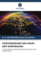 A K DE BOUANSA gare de lumière, A. K. de Bouansa Gare de Lumière - POSITIONIERUNG DES RAUM-ZEIT-KONTINUUMS