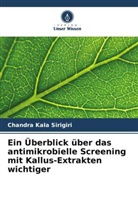Chandra Kala Sirigiri - Ein Überblick über das antimikrobielle Screening mit Kallus-Extrakten wichtiger