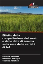 Thomas Abraham, Abdissa Akawake, Habtamu Ashagre - Effetto della compattazione del suolo e delle date di semina sulla resa delle varietà di tef