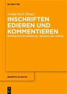Armin Eich - Inschriften edieren und kommentieren