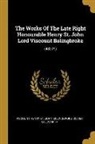 Oliver Goldsmith, Viscount Henry St John Bolingbroke - The Works Of The Late Right Honourable Henry St. John Lord Viscount Bolingbroke: (483 P.)