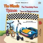 Kidkiddos Books, Inna Nusinsky - The Wheels The Friendship Race (English Macedonian Bilingual Children's Book)