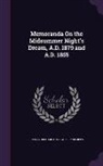 James Orchard Halliwell-Phillipps - Memoranda On the Midsummer Night's Dream, A.D. 1879 and A.D. 1855