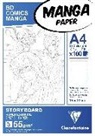 Manga-Block für Storyboard A4 100 Blatt 55g, mit einfachem Raster