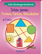 Nadine Bougie, Kristin Lückel, Nadine Bougie - Mein Kindergartenblock - Schau genau: Formen, Farben, Rätselbilder
