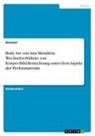 Anonym, Anonymous - Body Art von Ana Mendieta. Wechselverhältnis von Körper-Bild-Betrachtung unter dem Aspekt der Performativität
