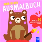 Mein dickes Ausmalbuch (Cover pink - Bär), m. 90 Beilage
