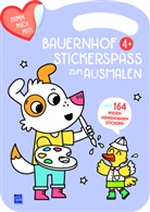 Bauernhof Stickerspaß zum Ausmalen 4+ (Cover violett, Hund), m. 164 Beilage