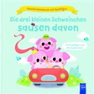 Julie Harman, Alena Tkach - Geschichtenbuch mit Spielfigur - Die drei kleinen Schweinchen sausen davon